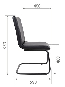 Офисное кресло CHAIRMAN 919 V LT, экокожа, черный